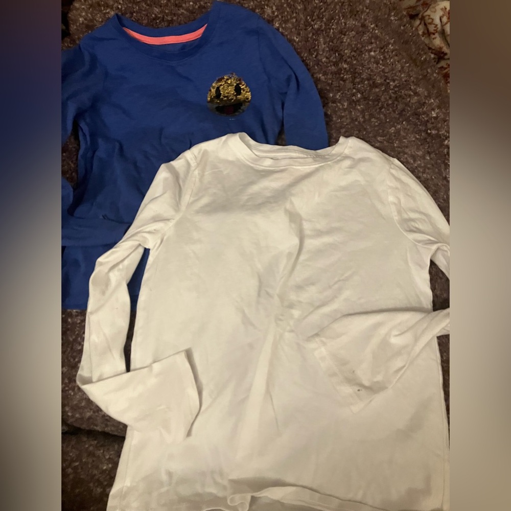 Lot of 2 size 7/8 long sleeve shirts.